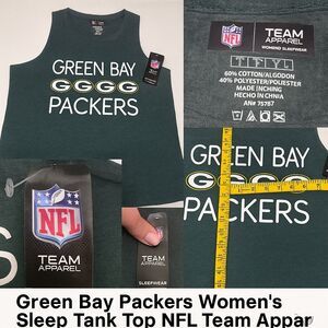 Green Bay Packers Women’s Sleep Tank Top NFL Team Apparel Size L NWT